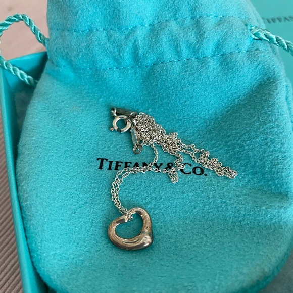 Tiffany Open Heart Pendant Necklace - Picture 3 of 3